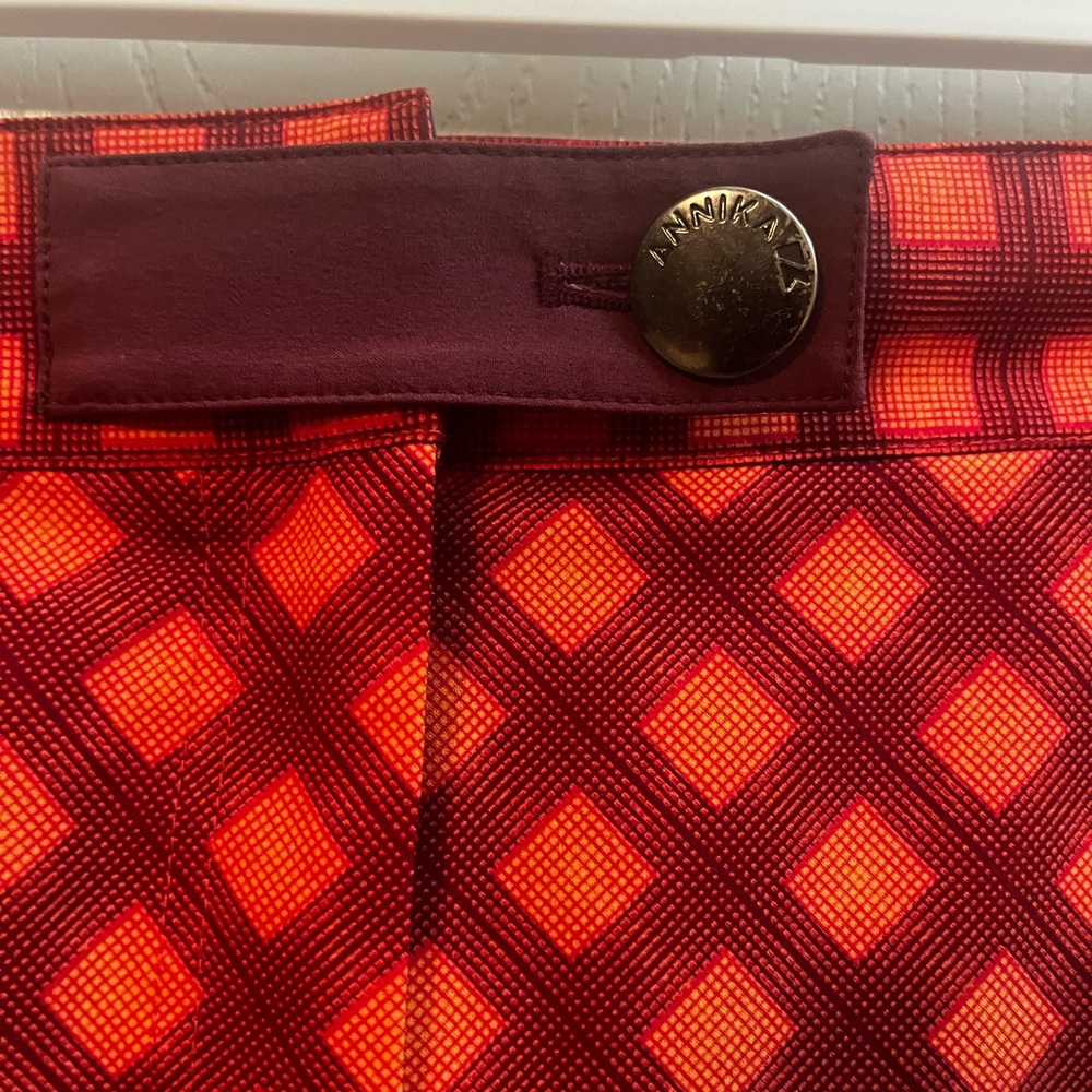 Annika Cutter & Buck Golf Tennis Skort Maroon Orange Virginia Tech Colors Size 8 - Picture 4 of 9